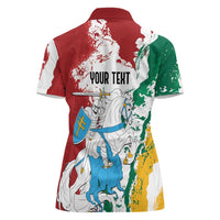 Lithuania Personalized Women Polo Shirt Lietuvos Artsy Vytis