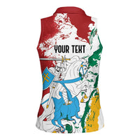 Lithuania Personalized Women Sleeveless Polo Shirt Lietuvos Artsy Vytis
