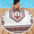 Ukraine Vyshyvanka Inspired Patterns Beach Blanket White