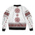 Ukraine Vyshyvanka Inspired Patterns Bomber Jacket White