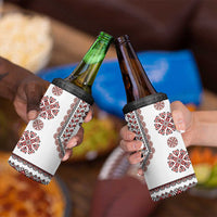 Ukraine Vyshyvanka Inspired Patterns 4 in 1 Can Cooler Tumbler White