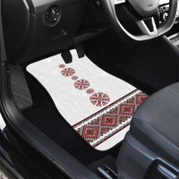 Ukraine Vyshyvanka Inspired Patterns Car Mats White