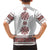Ukraine Vyshyvanka Inspired Patterns Family Matching Short Sleeve Bodycon Dress and Hawaiian Shirt White