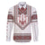 Ukraine Vyshyvanka Inspired Patterns Family Matching Short Sleeve Bodycon Dress and Hawaiian Shirt White