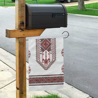 Ukraine Vyshyvanka Inspired Patterns Garden Flag White