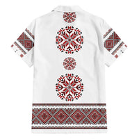 Ukraine Vyshyvanka Inspired Patterns Hawaiian Shirt White