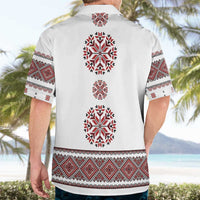 Ukraine Vyshyvanka Inspired Patterns Hawaiian Shirt White