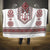 Ukraine Vyshyvanka Inspired Patterns Hooded Blanket White