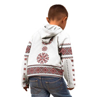 Ukraine Vyshyvanka Inspired Patterns Kid Hoodie White