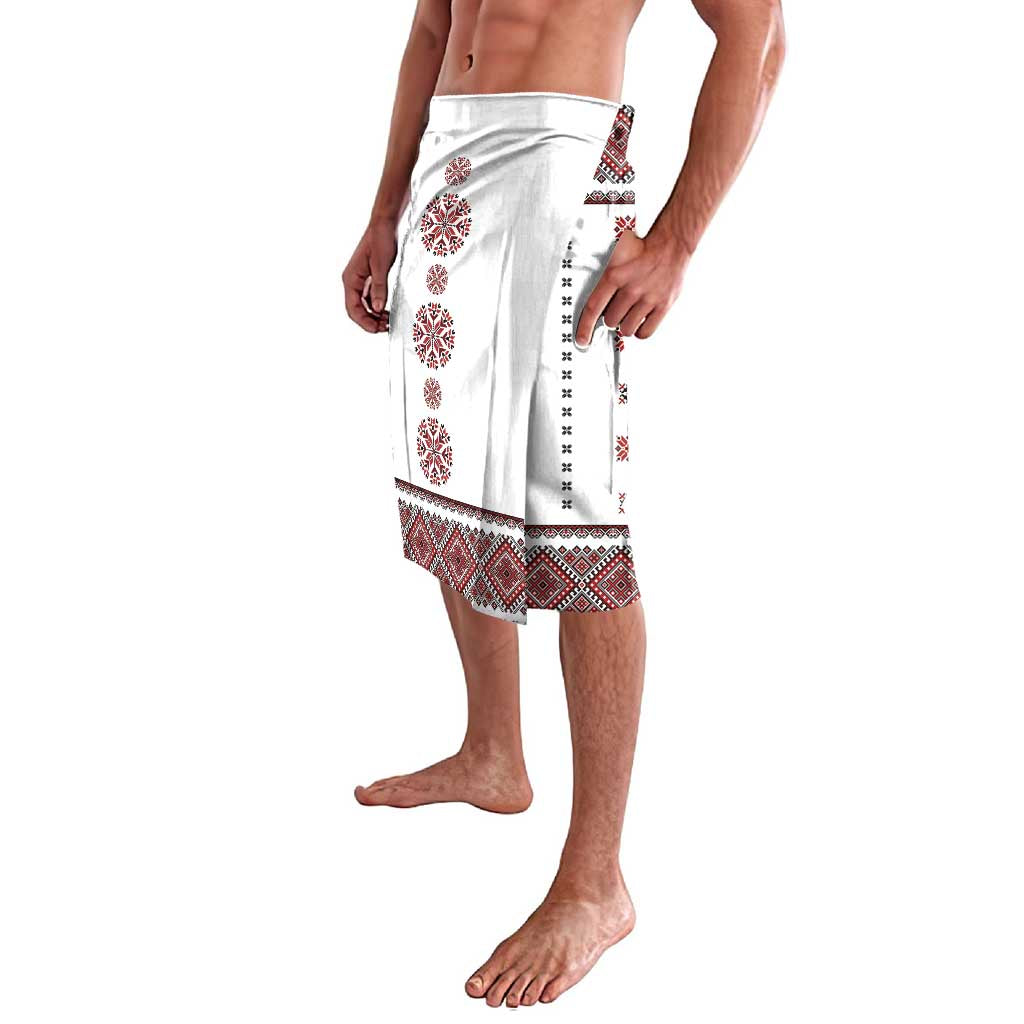 Ukraine Vyshyvanka Inspired Patterns Lavalava White