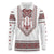 Ukraine Vyshyvanka Inspired Patterns Long Sleeve Polo Shirt White