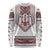 Ukraine Vyshyvanka Inspired Patterns Long Sleeve Shirt White