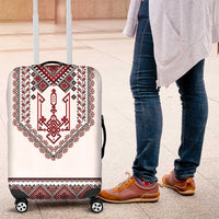 Ukraine Vyshyvanka Inspired Patterns Luggage Cover White