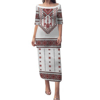 Ukraine Vyshyvanka Inspired Patterns Puletasi White