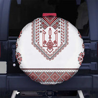 Ukraine Vyshyvanka Inspired Patterns Spare Tire Cover White