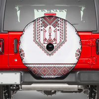 Ukraine Vyshyvanka Inspired Patterns Spare Tire Cover White