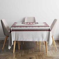Ukraine Vyshyvanka Inspired Patterns Tablecloth White