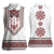 Ukraine Vyshyvanka Inspired Patterns Women Sleeveless Polo Shirt White