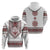 Ukraine Vyshyvanka Inspired Patterns Zip Hoodie White