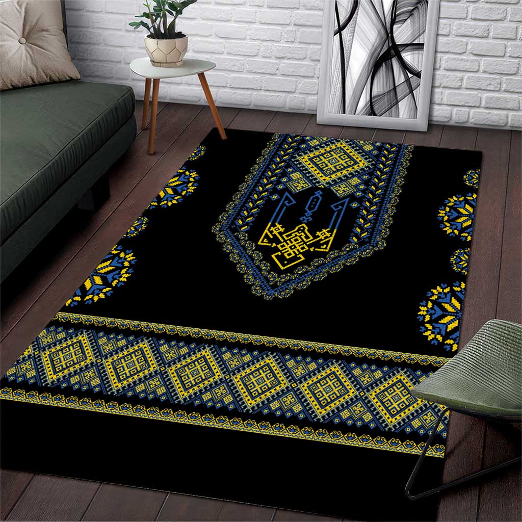 Ukraine Vyshyvanka Inspired Patterns Area Rug Ukraini Colors