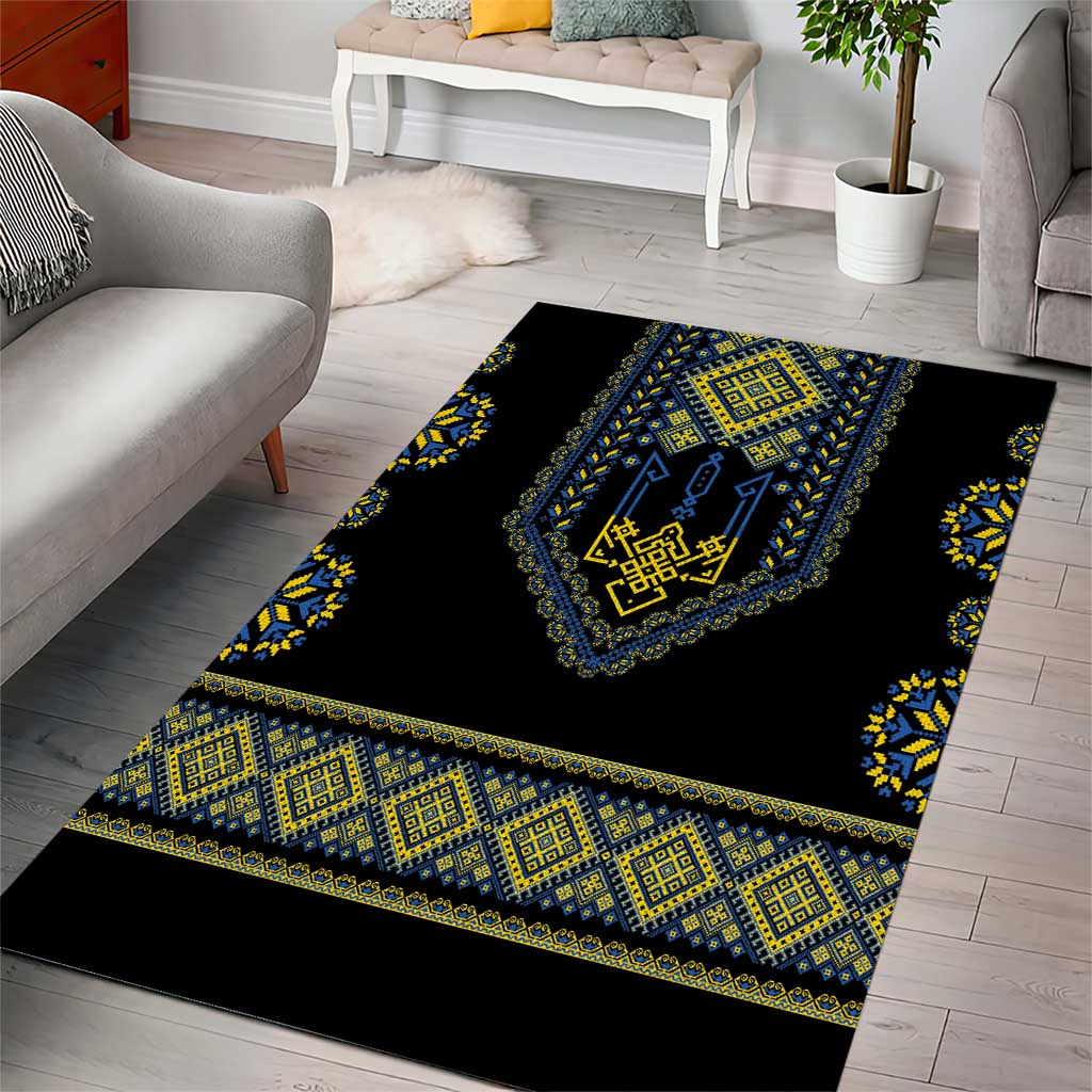 Ukraine Vyshyvanka Inspired Patterns Area Rug Ukraini Colors