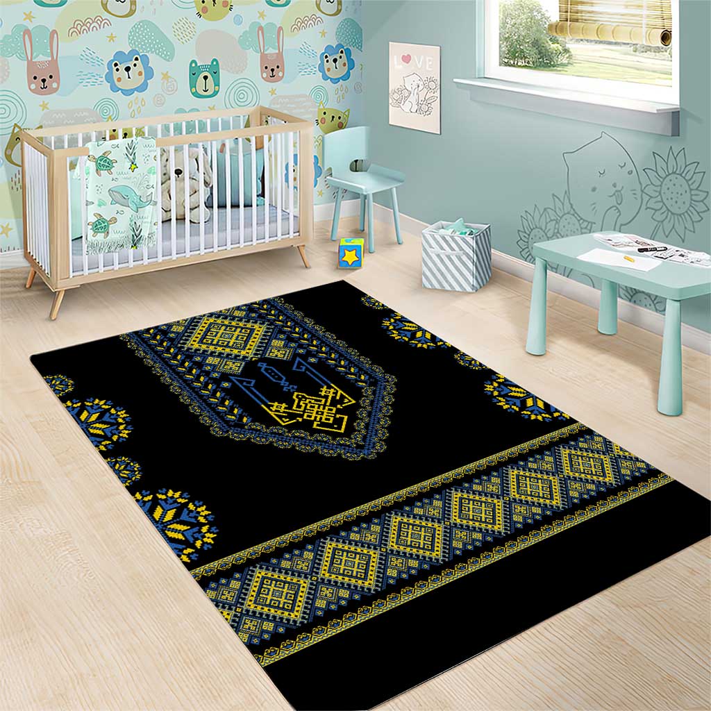 Ukraine Vyshyvanka Inspired Patterns Area Rug Ukraini Colors