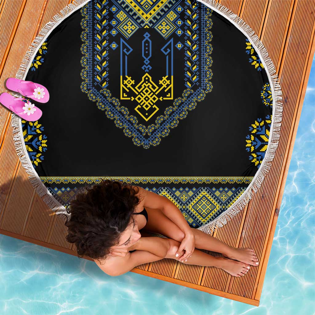 Ukraine Vyshyvanka Inspired Patterns Beach Blanket Ukraini Colors