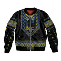 Ukraine Vyshyvanka Inspired Patterns Bomber Jacket Ukraini Colors
