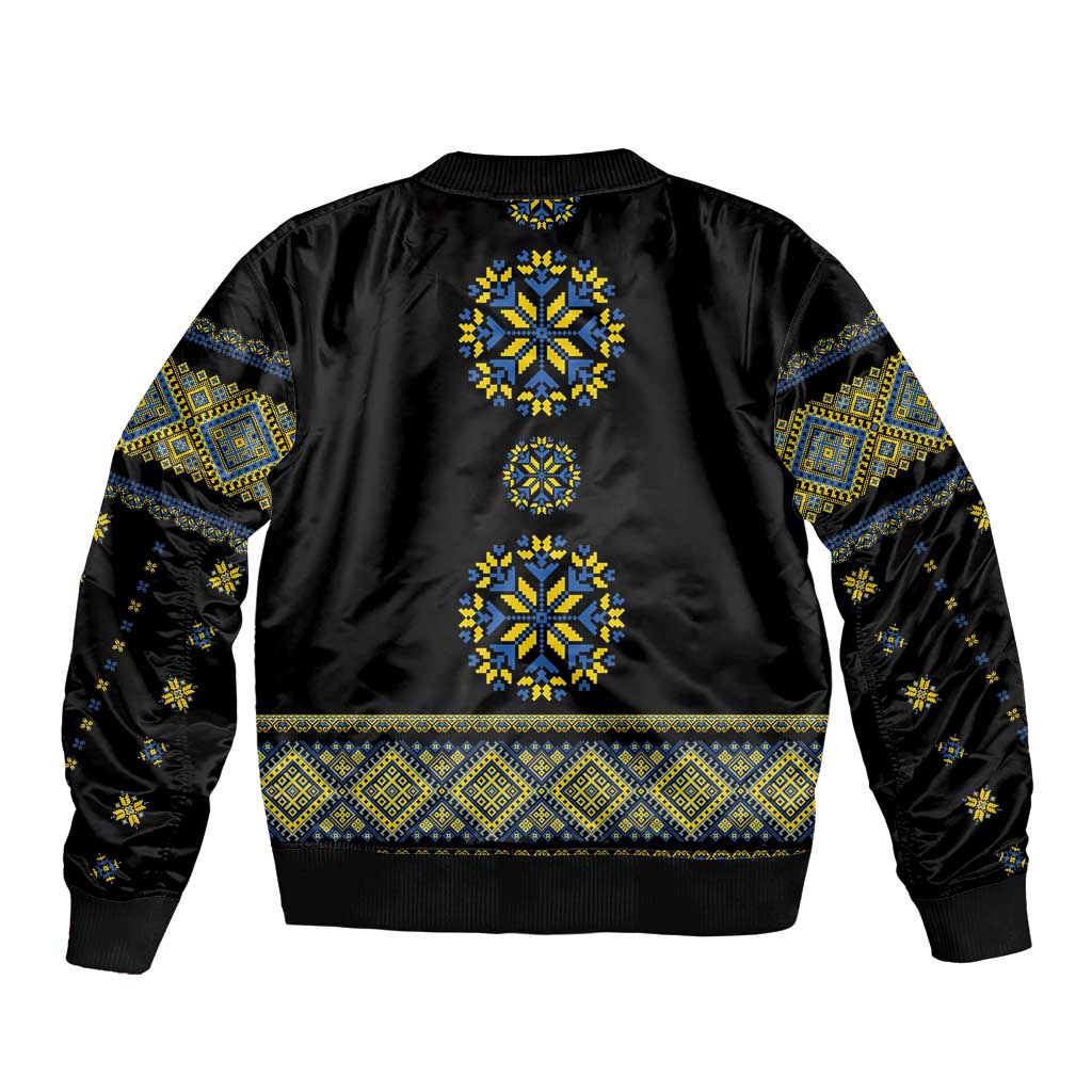 Ukraine Vyshyvanka Inspired Patterns Bomber Jacket Ukraini Colors