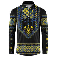 Ukraine Vyshyvanka Inspired Patterns Button Sweatshirt Ukraini Colors