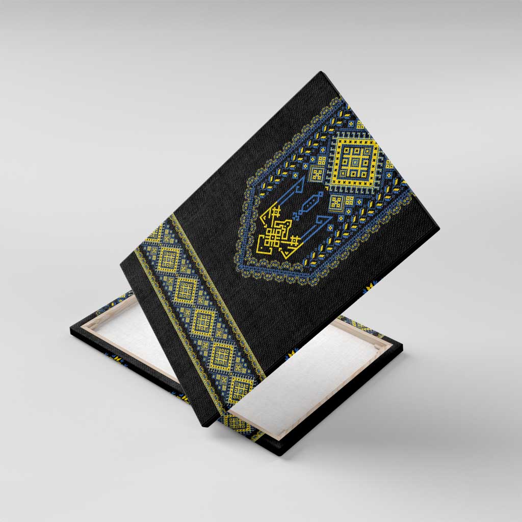Ukraine Vyshyvanka Inspired Patterns Canvas Wall Art Ukraini Colors