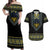 Ukraine Vyshyvanka Inspired Patterns Couples Matching Off Shoulder Maxi Dress and Hawaiian Shirt Ukraini Colors