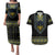 Ukraine Vyshyvanka Inspired Patterns Couples Matching Puletasi and Hawaiian Shirt Ukraini Colors