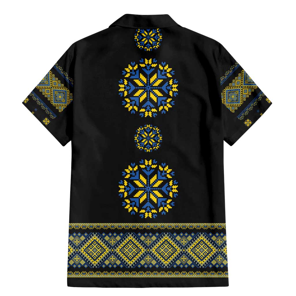 Ukraine Vyshyvanka Inspired Patterns Family Matching Mermaid Dress and Hawaiian Shirt Ukraini Colors