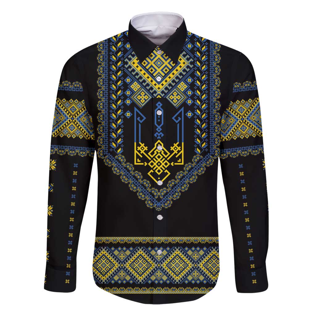 Ukraine Vyshyvanka Inspired Patterns Family Matching Mermaid Dress and Hawaiian Shirt Ukraini Colors