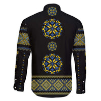 Ukraine Vyshyvanka Inspired Patterns Family Matching Mermaid Dress and Hawaiian Shirt Ukraini Colors