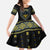 Ukraine Vyshyvanka Inspired Patterns Family Matching Off The Shoulder Long Sleeve Dress and Hawaiian Shirt Ukraini Colors