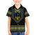 Ukraine Vyshyvanka Inspired Patterns Family Matching Off The Shoulder Long Sleeve Dress and Hawaiian Shirt Ukraini Colors