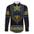 Ukraine Vyshyvanka Inspired Patterns Family Matching Off Shoulder Short Dress and Hawaiian Shirt Ukraini Colors