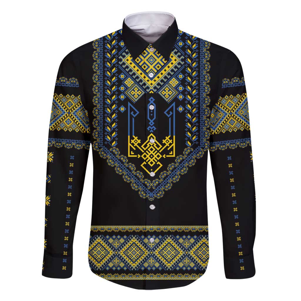 Ukraine Vyshyvanka Inspired Patterns Family Matching Short Sleeve Bodycon Dress and Hawaiian Shirt Ukraini Colors