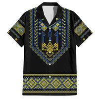 Ukraine Vyshyvanka Inspired Patterns Family Matching Summer Maxi Dress and Hawaiian Shirt Ukraini Colors