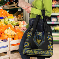 Ukraine Vyshyvanka Inspired Patterns Grocery Bag Ukraini Colors
