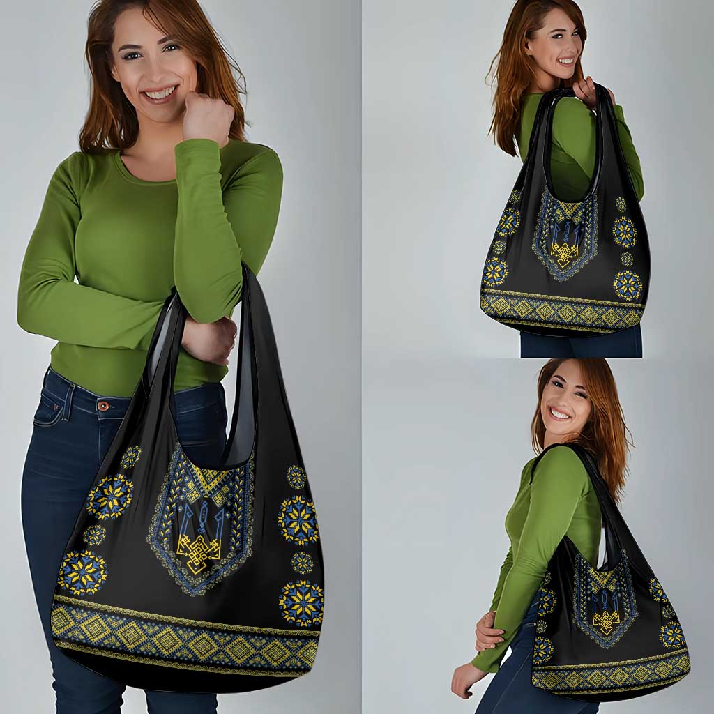 Ukraine Vyshyvanka Inspired Patterns Grocery Bag Ukraini Colors