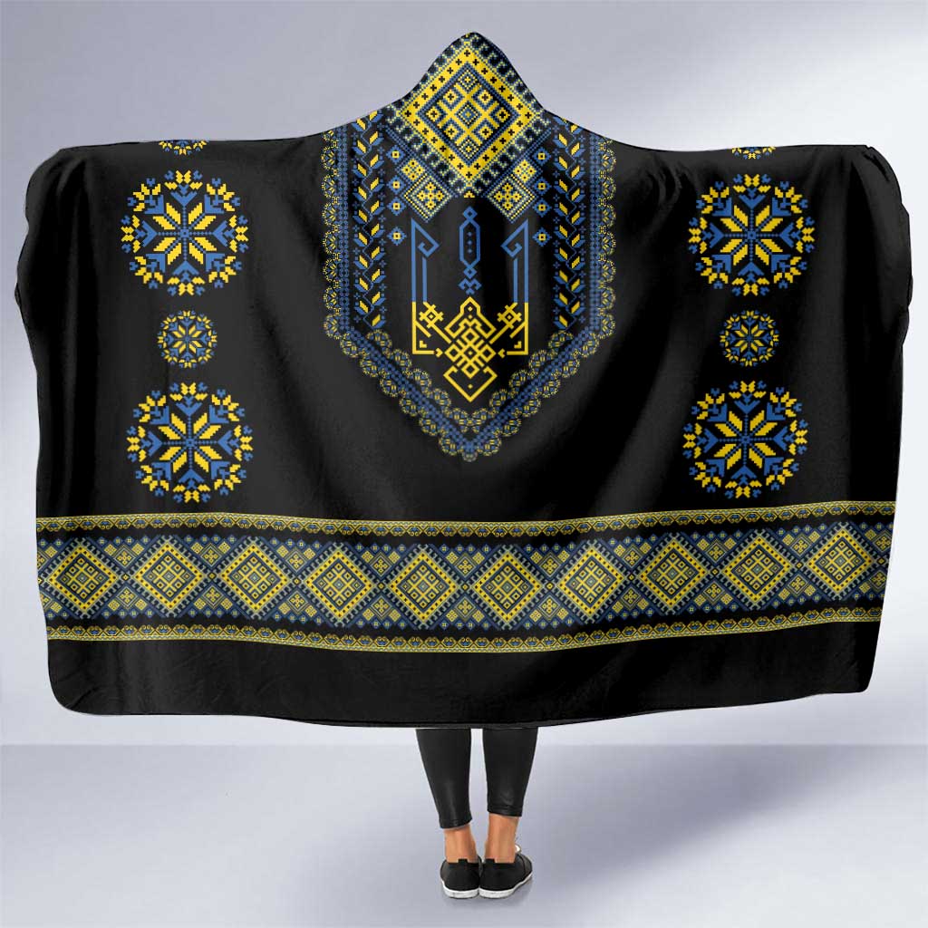 Ukraine Vyshyvanka Inspired Patterns Hooded Blanket Ukraini Colors