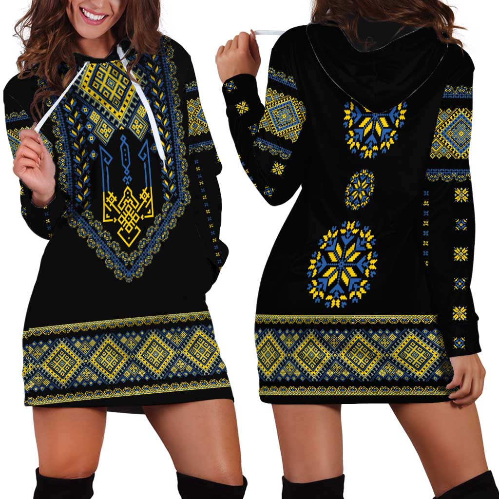 Ukraine Vyshyvanka Inspired Patterns Hoodie Dress Ukraini Colors