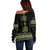 Ukraine Vyshyvanka Inspired Patterns Off Shoulder Sweater Ukraini Colors