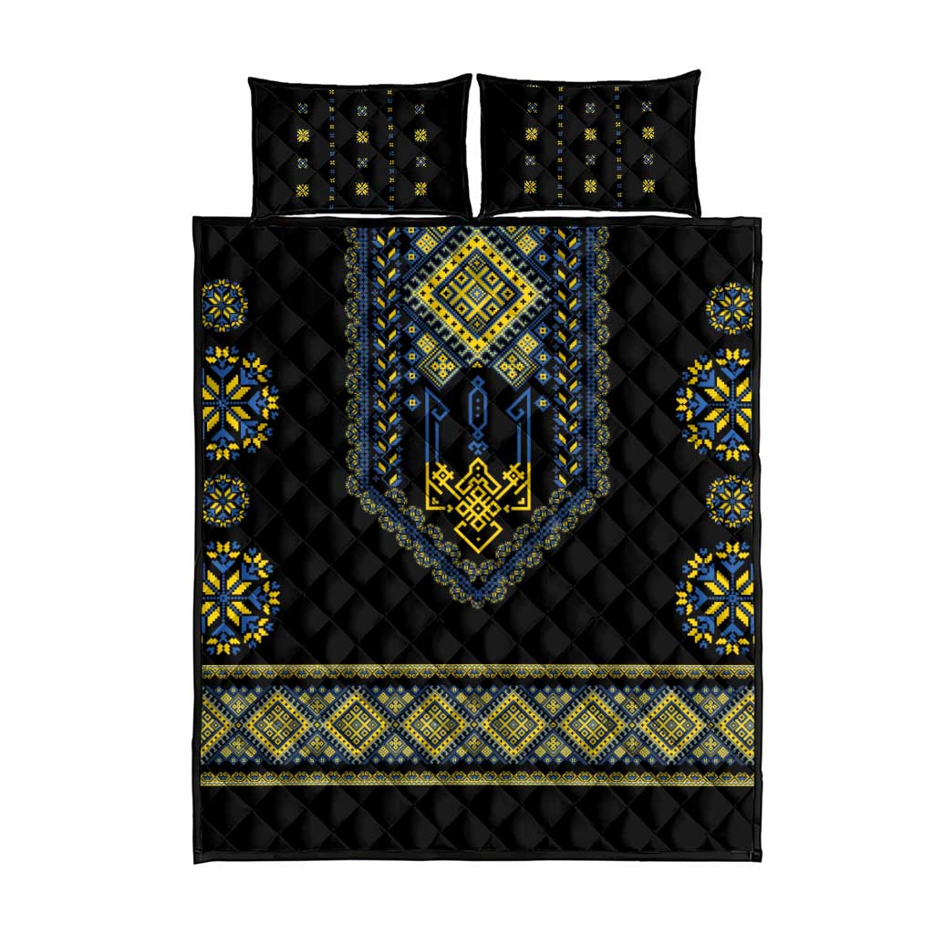 Ukraine Vyshyvanka Inspired Patterns Quilt Bed Set Ukraini Colors
