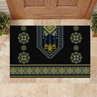 Ukraine Vyshyvanka Inspired Patterns Rubber Doormat Ukraini Colors