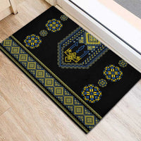 Ukraine Vyshyvanka Inspired Patterns Rubber Doormat Ukraini Colors