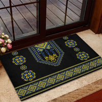 Ukraine Vyshyvanka Inspired Patterns Rubber Doormat Ukraini Colors